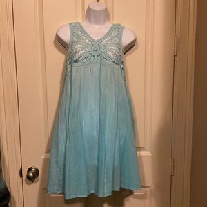 Turquoise tunic cover up